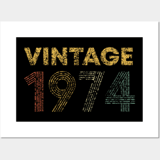 50th Birthday Vintage 1974 50 Years Old Posters and Art